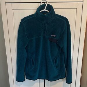 Patagonia Re-Tool Half-Snap Fleece Pullover, Teal, Women’s M